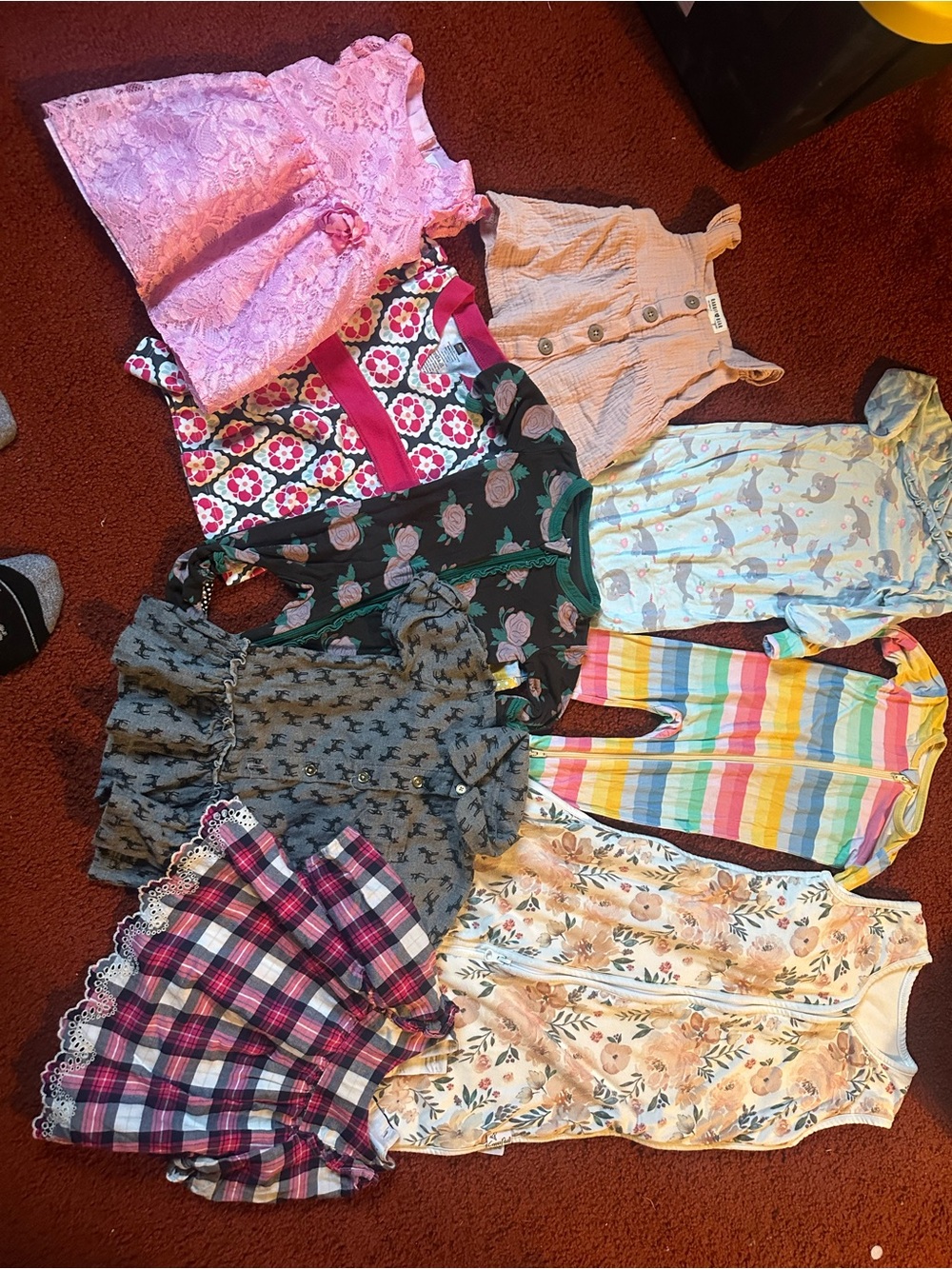 Girl clothing bundle! Kickee Pants Multicolored Girls Romper & Jumpsuit Mix